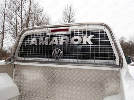 Volkswagen Amarok 2016- Защита кабины и заднего стекла 75х42 мм